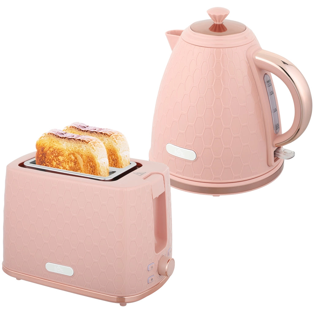 Set Bollitore e Tostapane ¨C Xylo ¨C 1,7L 2200W Rosa con Spegnimento Automatico