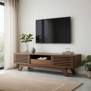 Cassettiera per TV Natural; in truciolato; lunghezza 150 cm