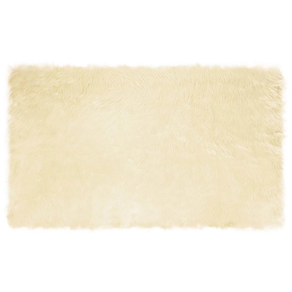 Tappeto in finta TAFALLA Crema 100 x 200 cm Poliestere