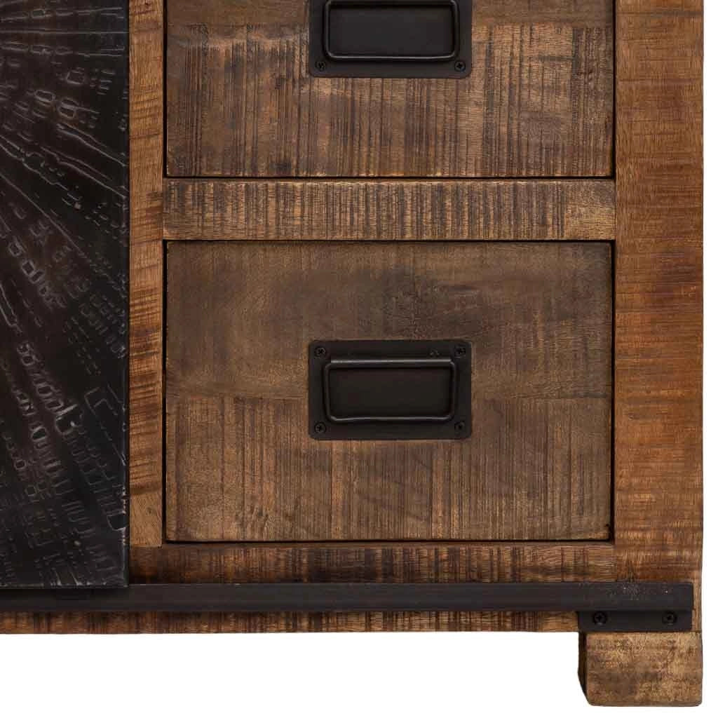 Mobiletto da ingresso in legno marrone 85x42x90h cm