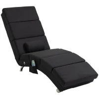 Poltrona Relax Ergonomica, Massaggiante e Riscaldante con Telecomando, 56 x 168 x 84 cm, Nero