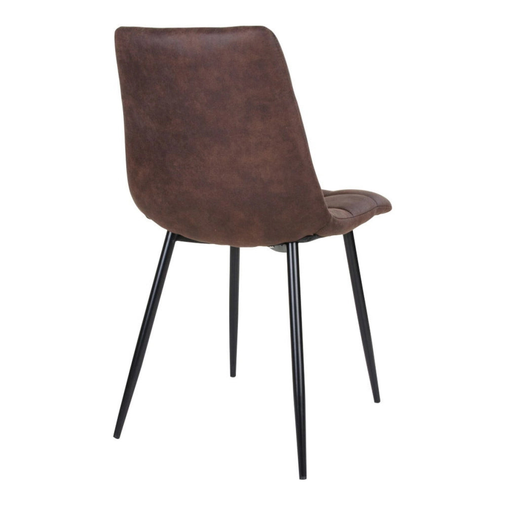 Set di 2 Sedie Middelfart 1, Marrone, Microfibra, 55x44x86 cm