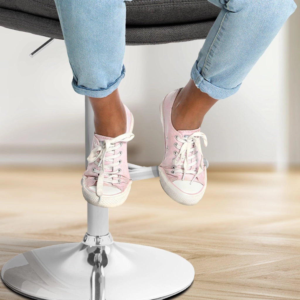 2er Set Barhocker Damar Stoff chrom