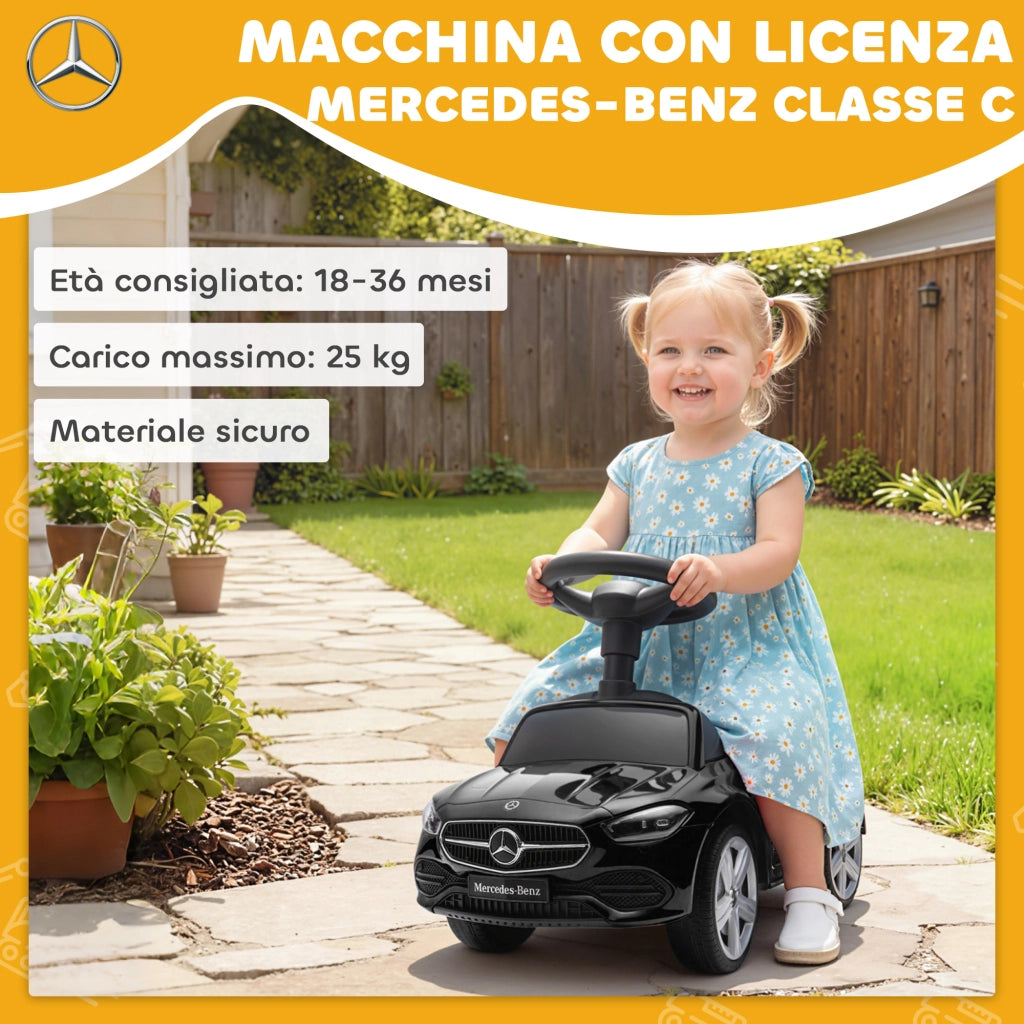 Macchina Bambini Mercedes Benz ¨C zephmum ¨C 65x28x39 cm Nero