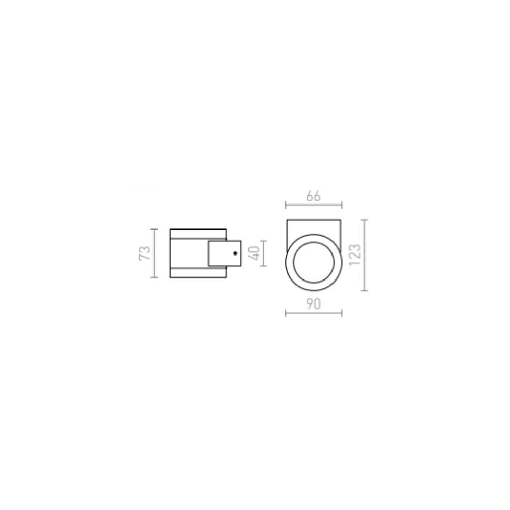Faretto applique MOIRE II alluminio 230V G9 25W IP54