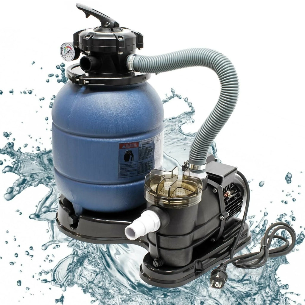 Sistema di filtraggio con filtro a sabbia pompa di filtraggio pompa per piscina 6000 litri all'ora 16_0002466