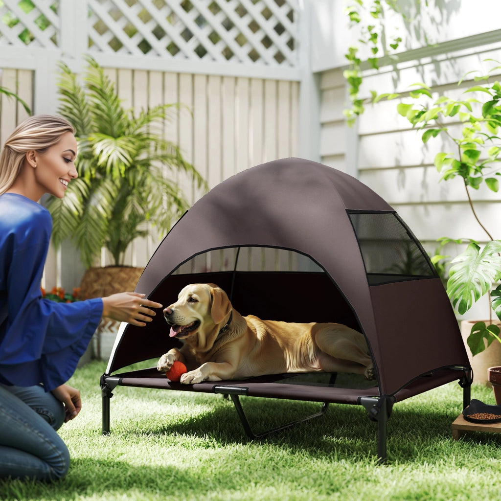 Cuccia per Cani con Tetto ¨C zephmum ¨C 91x76x90 cm Marrone