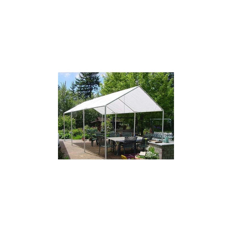 Gazebo da Esterno Copertura Auto Box Parcheggio Bianco 3x6 mt