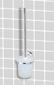 Spazzola per il water con holder in argento/crema - 1 pezzo