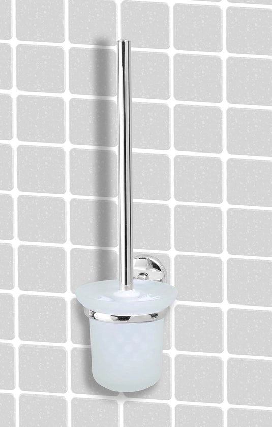 Spazzola per il water con holder in argento/crema - 1 pezzo