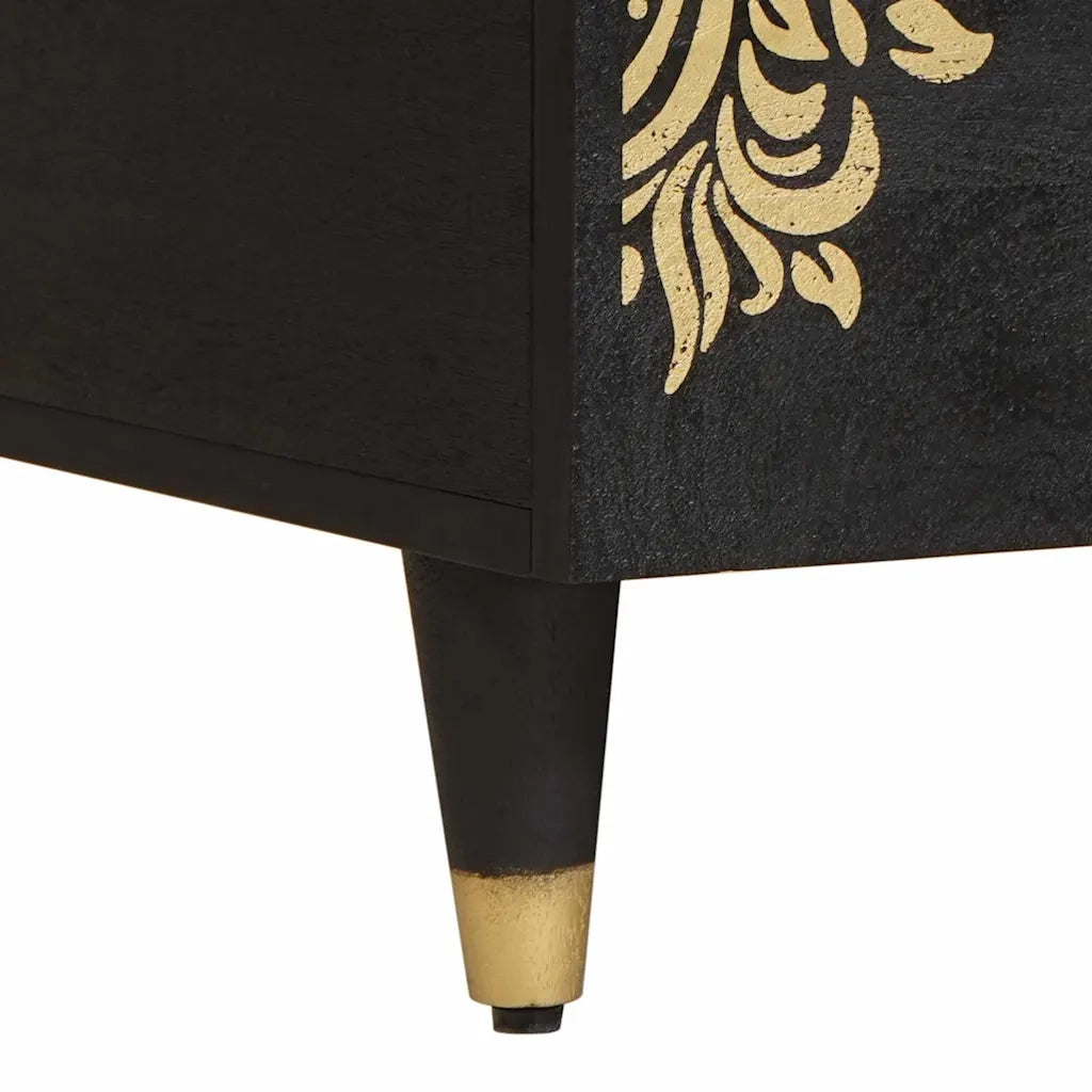 Tavolino da salotto con cassetto Nero 80 x 54 x 40 cm