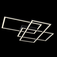 Plafoniera Modern in Metallo e Acrilico Line Nero