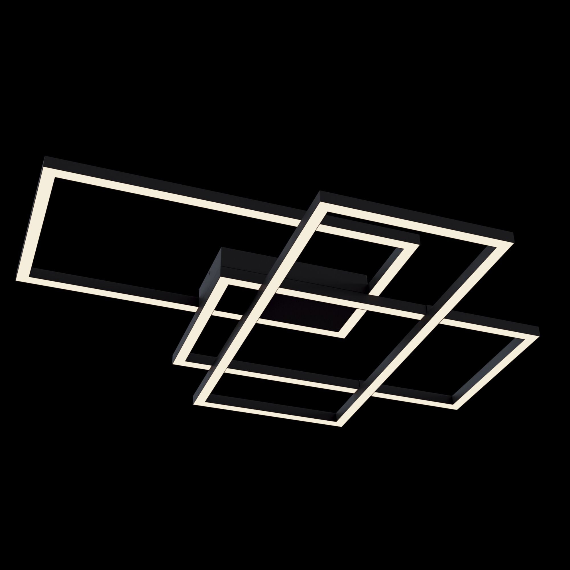 Plafoniera Modern in Metallo e Acrilico Line Nero