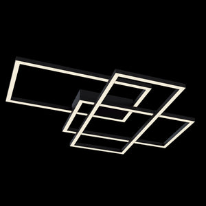 Plafoniera Modern in Metallo e Acrilico Line Nero