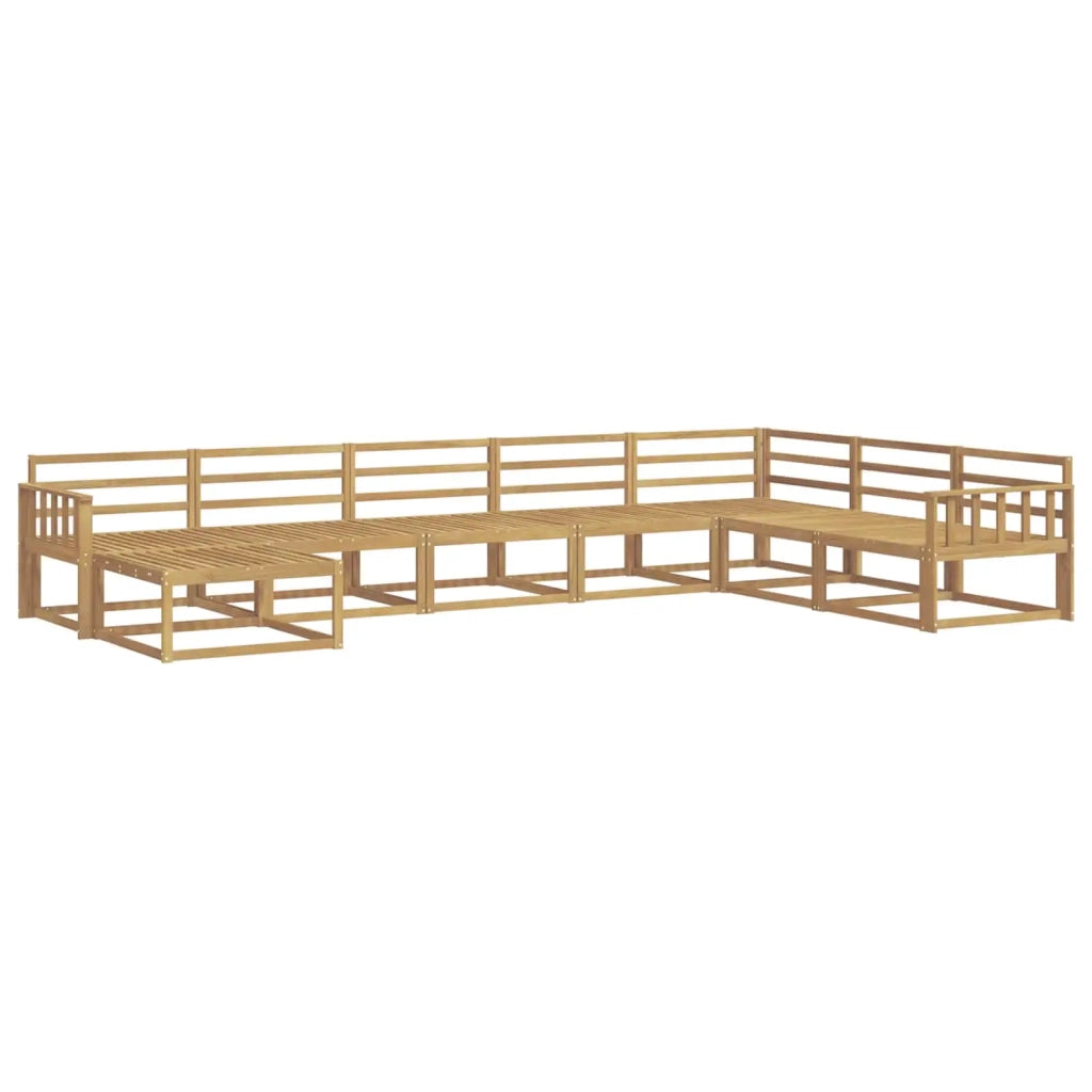 Set di divani da esterno 8 pcs Bianco Legno di Acacia Massello 3386858