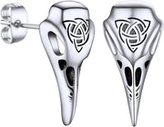 Accessori per orecchini in acciaio inossidabile con design wolf testa / martello di Thor / astrolabio / simbolo valknut per uomo e donna
