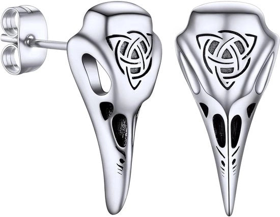 Accessori per orecchini in acciaio inossidabile con design wolf testa / martello di Thor / astrolabio / simbolo valknut per uomo e donna