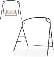 Supporto per altalena in metallo, telaio per dondolo da giardino a forma di A, telaio per panca sospesa con carico di 300 kg, telaio con 2 anelli per balcone, veranda, 180 x 133 x 182 cm