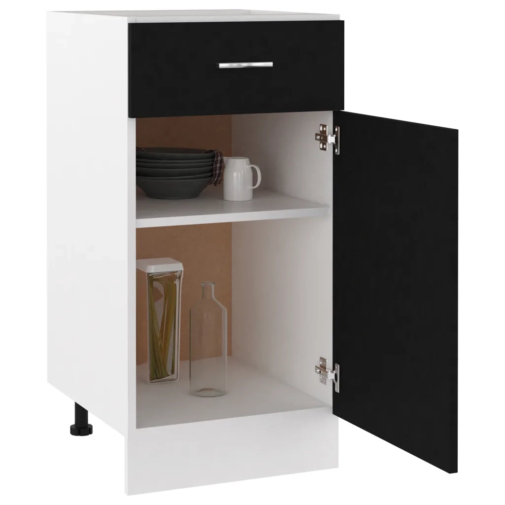 Armadio Inferiore Cassetto “Lyon” Nero 40x46x81,5cm 801213