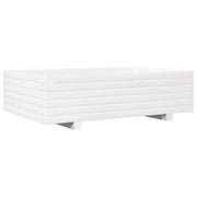 Fioriera | Cassetta per fiori | Vaso da Giardino Bianca 90x60x26,5cm Legno Massello di Pino