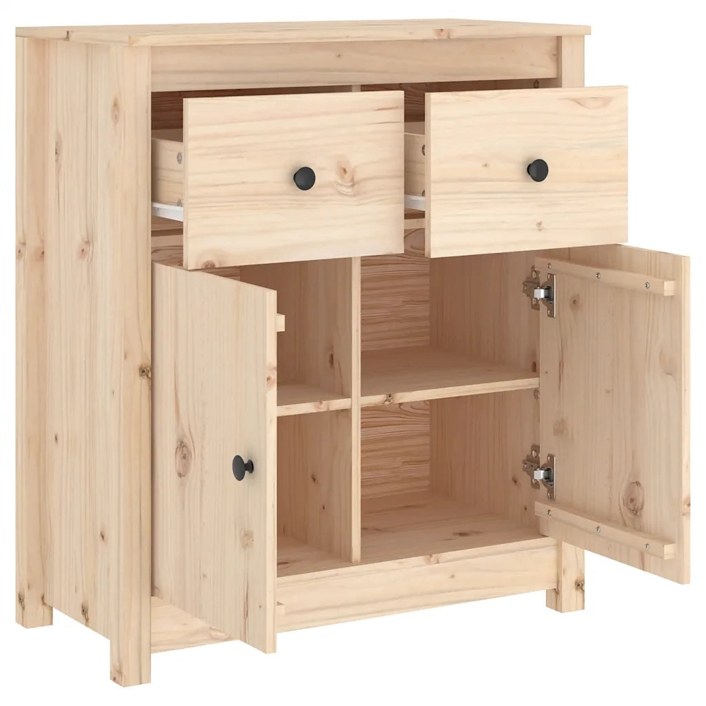 Credenza-Buffet-Armadio da cucina 70x35x80 cm in Legno Massello di Pino