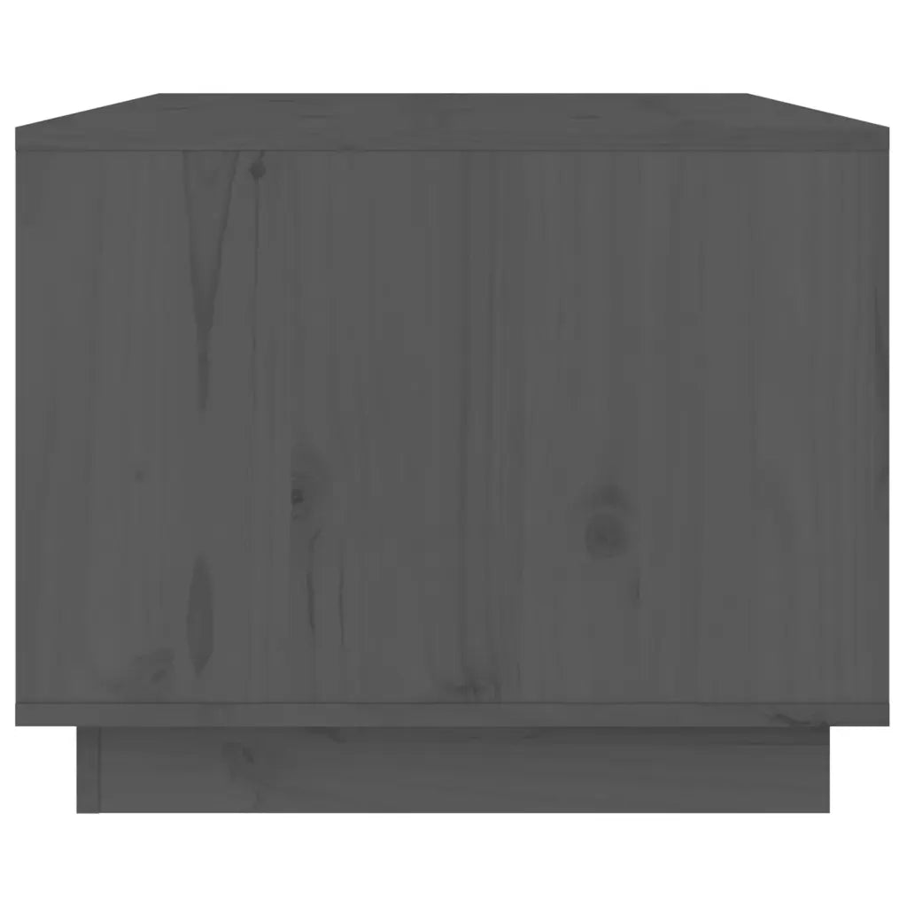 Tavolino da Salotto Grigio 80x50x40 cm Legno Massello di Pino 814436