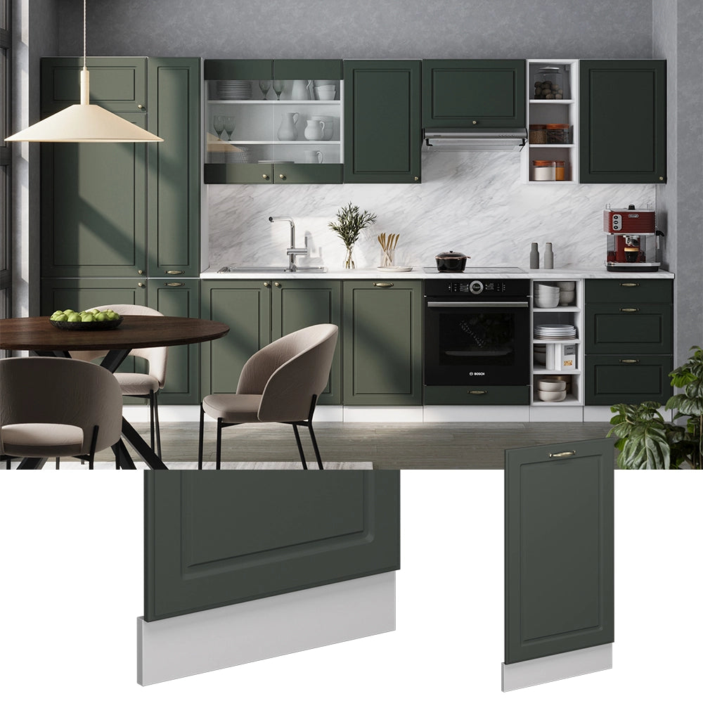 Vicco Pannello frontale della lavastoviglie Verde-oro Country House 45 cm , PL Rovere