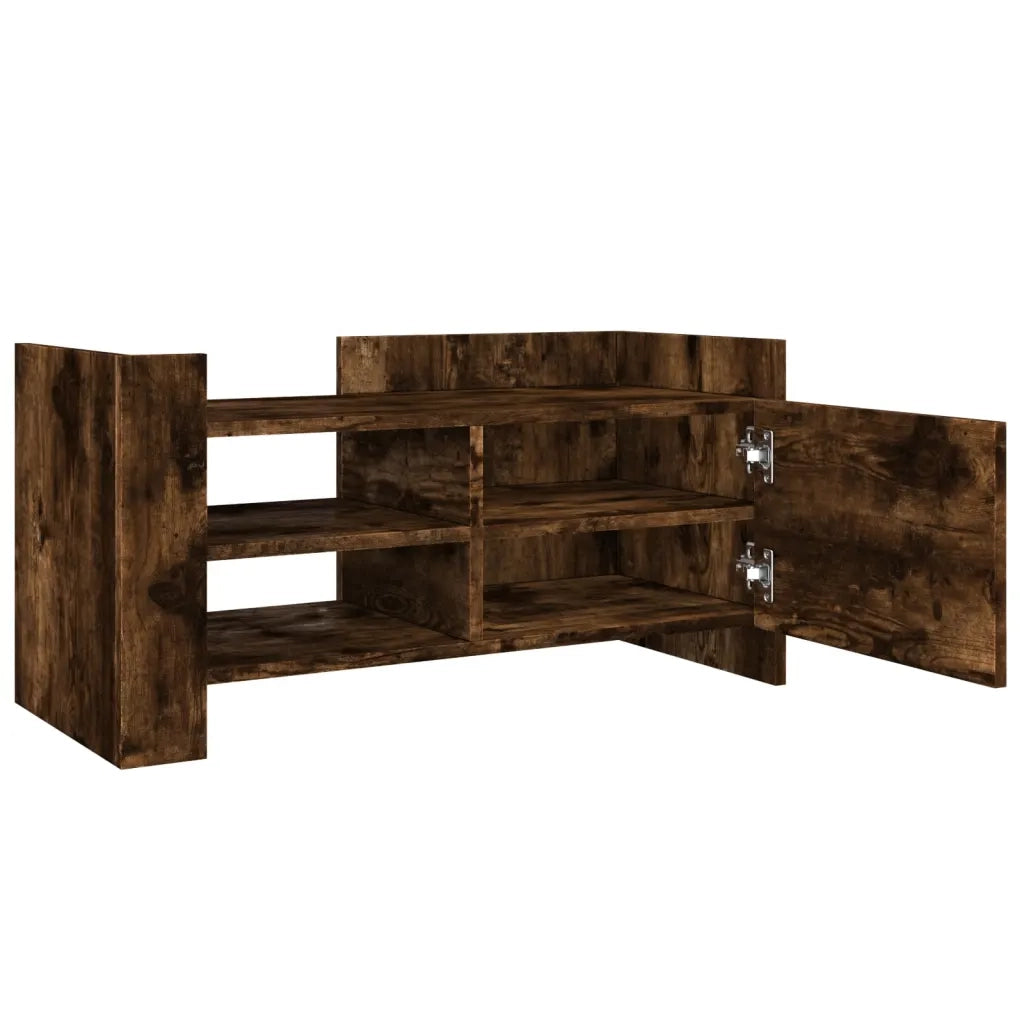 Mobile Porta TV-Mobile per TV-Credenza TV Rovere Fumo 80x35x40 cm in Legno Multistrato