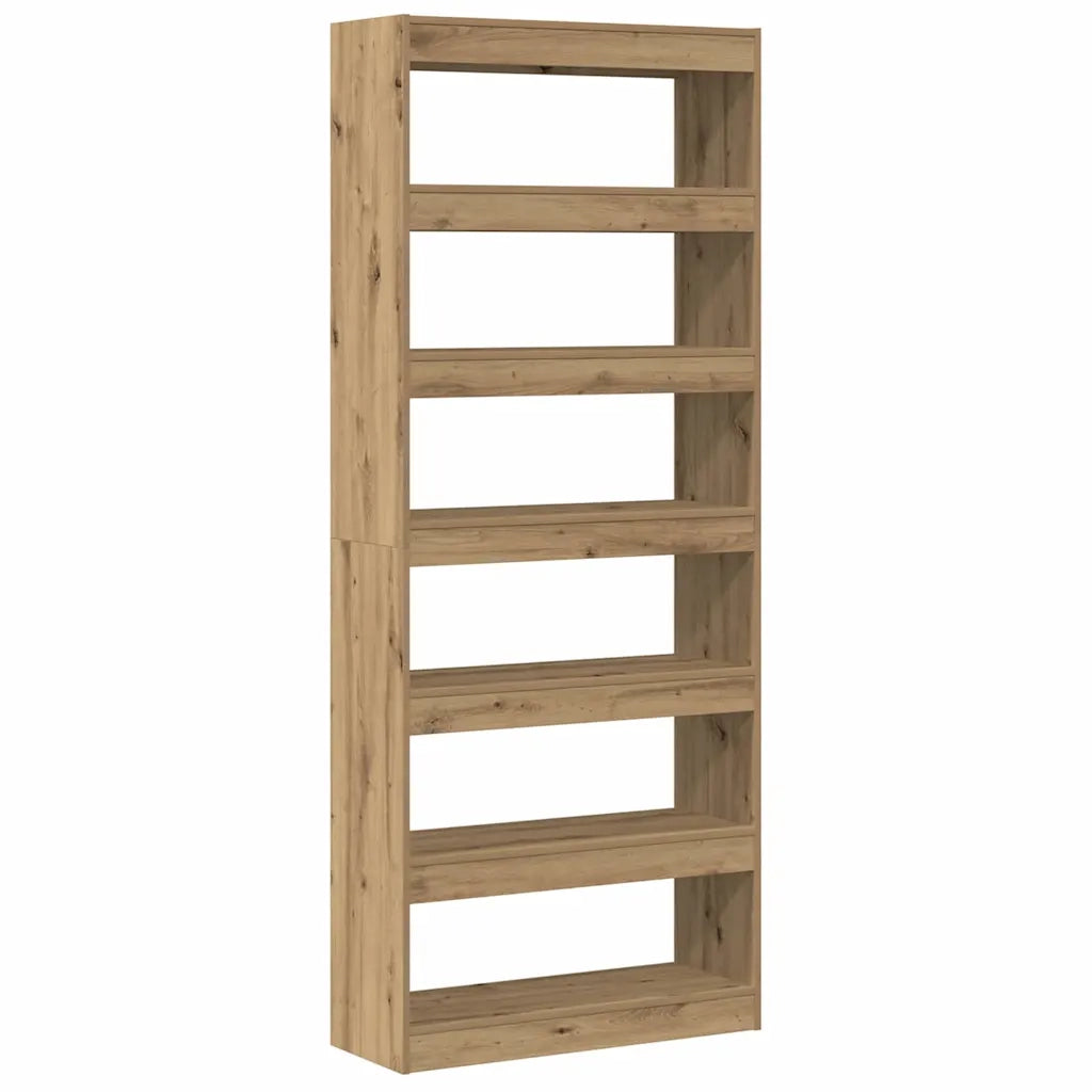 Armadio per Libri 6 livelli 80 x 30 x 198 cm Rovere artigianale 3333922