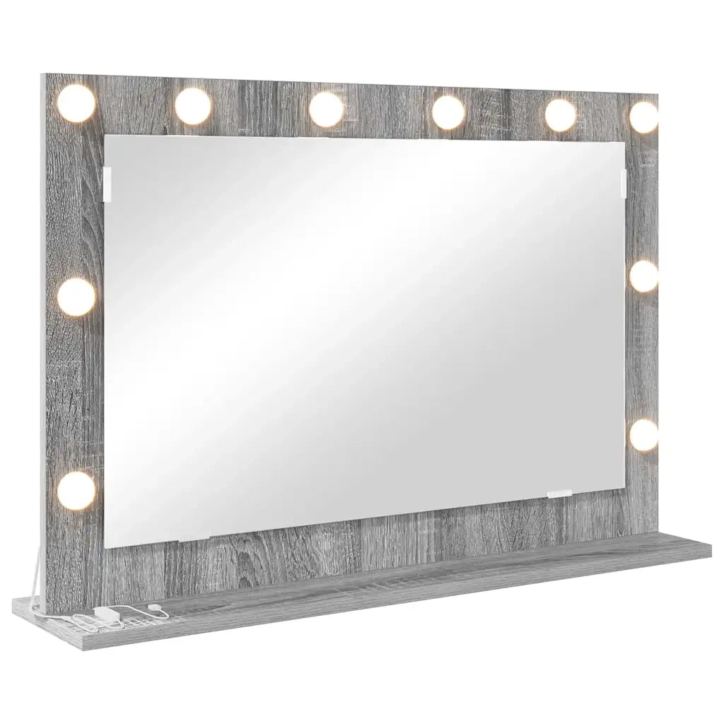 Specchio da Vanità Grigio Sonoma 80 x 55 x 18 cm Rettangolare 868298
