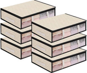 Set di archiviazione per sotto il letto - adattabile e impermeabile - confezione da 6 - 60x45x15 cm