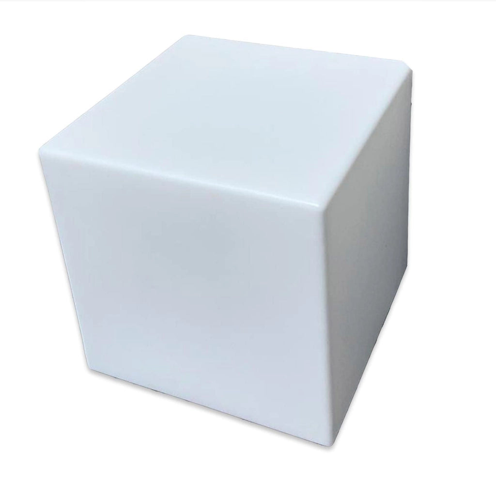 Tavolino Luminoso Solare da Giardino Autoricaricabile 50x50x50 cm in Polietilene Sined Cuby Bianco