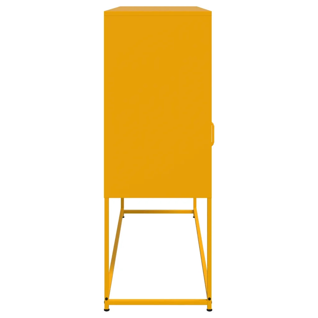 vidaXL Credenza Giallo Senape 100,5x39x107 cm in Acciaio