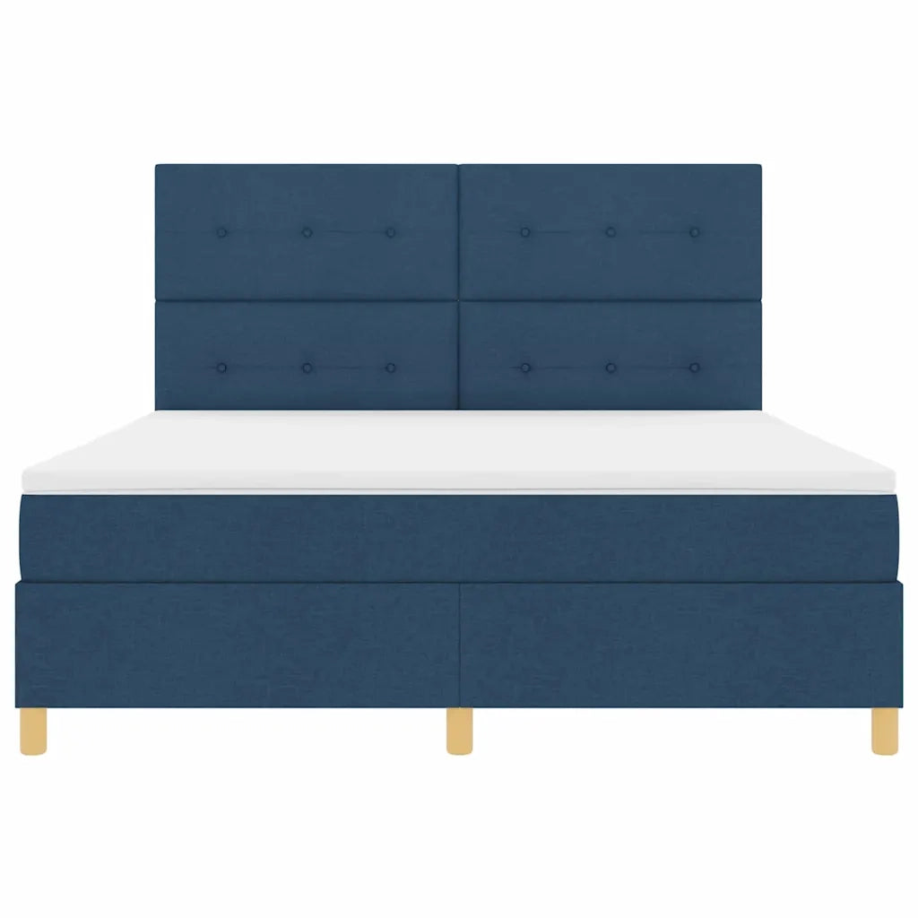 Letto a molle con materasso Blu 180 x 200 cm Tessuto 3339643