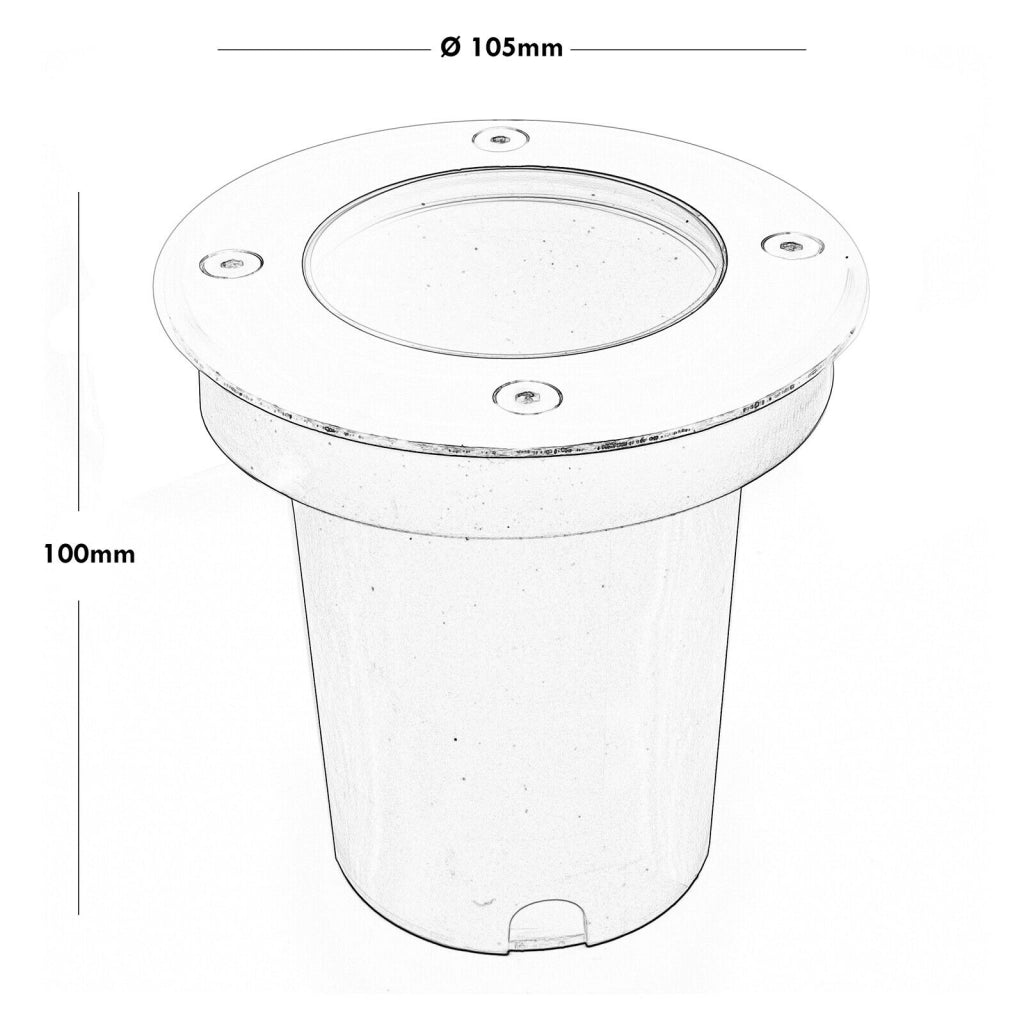 Faretto calpestabile per lampadine a LED con attacco GU10 segnapasso luce da incasso giardino viale IP65