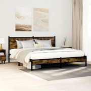 Giroletto senza Materaso in Metallo Rovere Fumo 160x200 cm 4007817