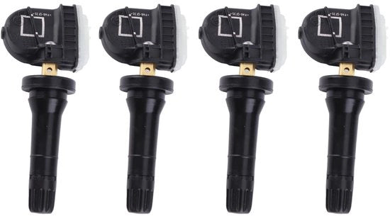 Sensore di pressione pneumatica 4 pezzi - TPMS - Steli di gomma - Compatibile con Ecosport/Fiesta/Focus - Installazione facile - Prevenzione perdita di pressione pneumatica - Monitor di pressione pneumatica