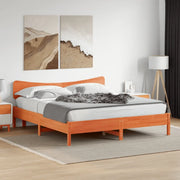 Giroletto senza Materasso Marrone Cera 200x200 cm Legno di Pino 3328222