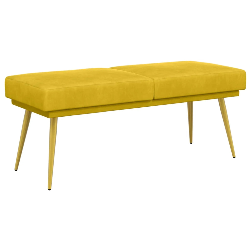 Panchina a doppio strato Giallo 120 x 45 x 46 cm Velluto 42038592