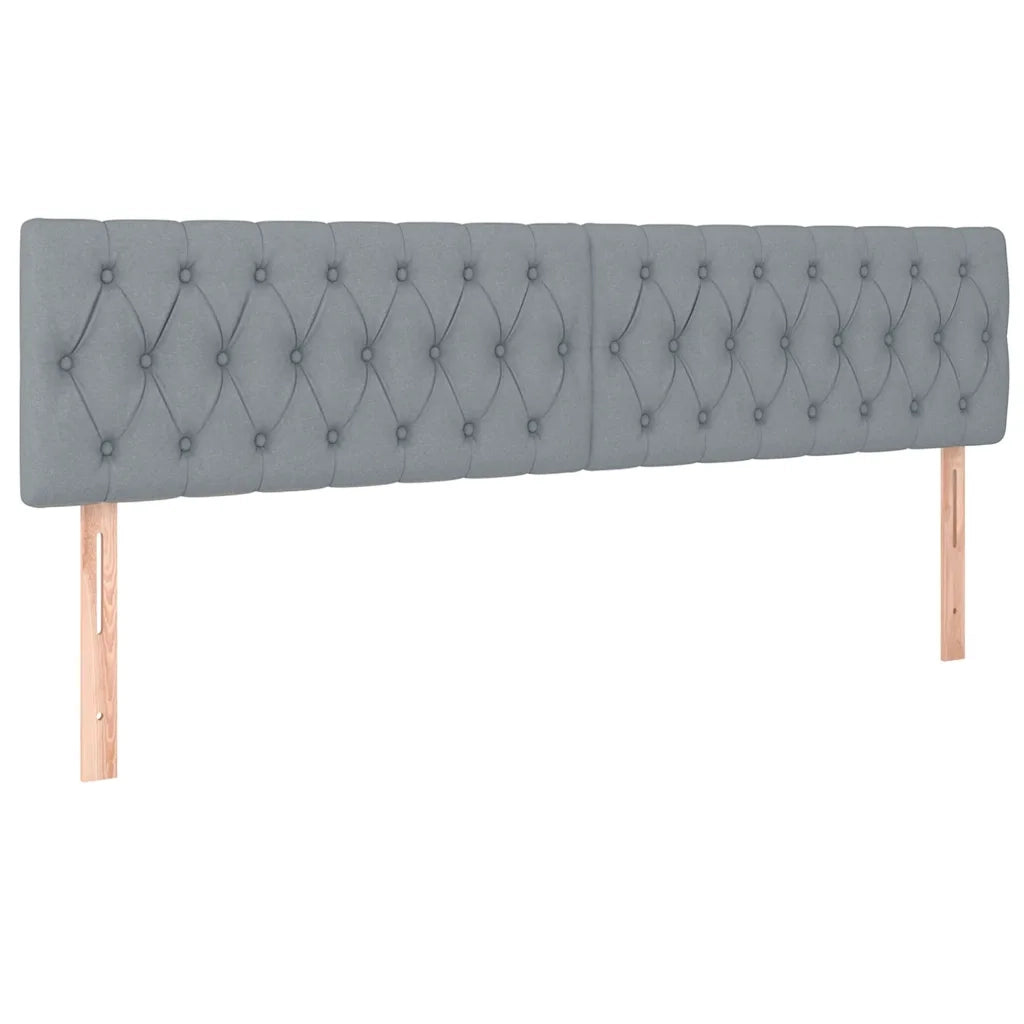 Pouf Letto con Materasso e LED Grigio Chiaro 180x200cm Tessuto 3312409