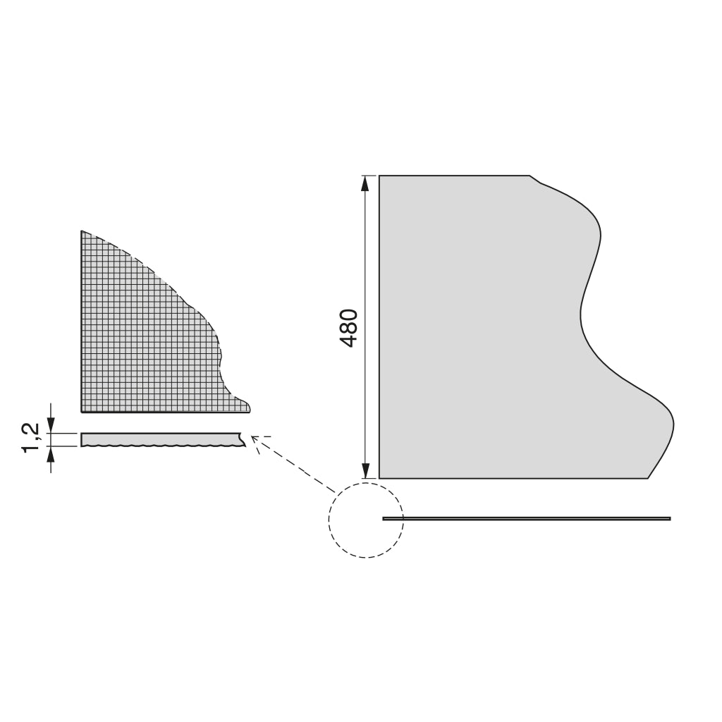 Emuca Tappetino antiscivolo per cassetti, Effetto tessuto, Plastica grigio antracite, Tecnoplastica, 1 u.