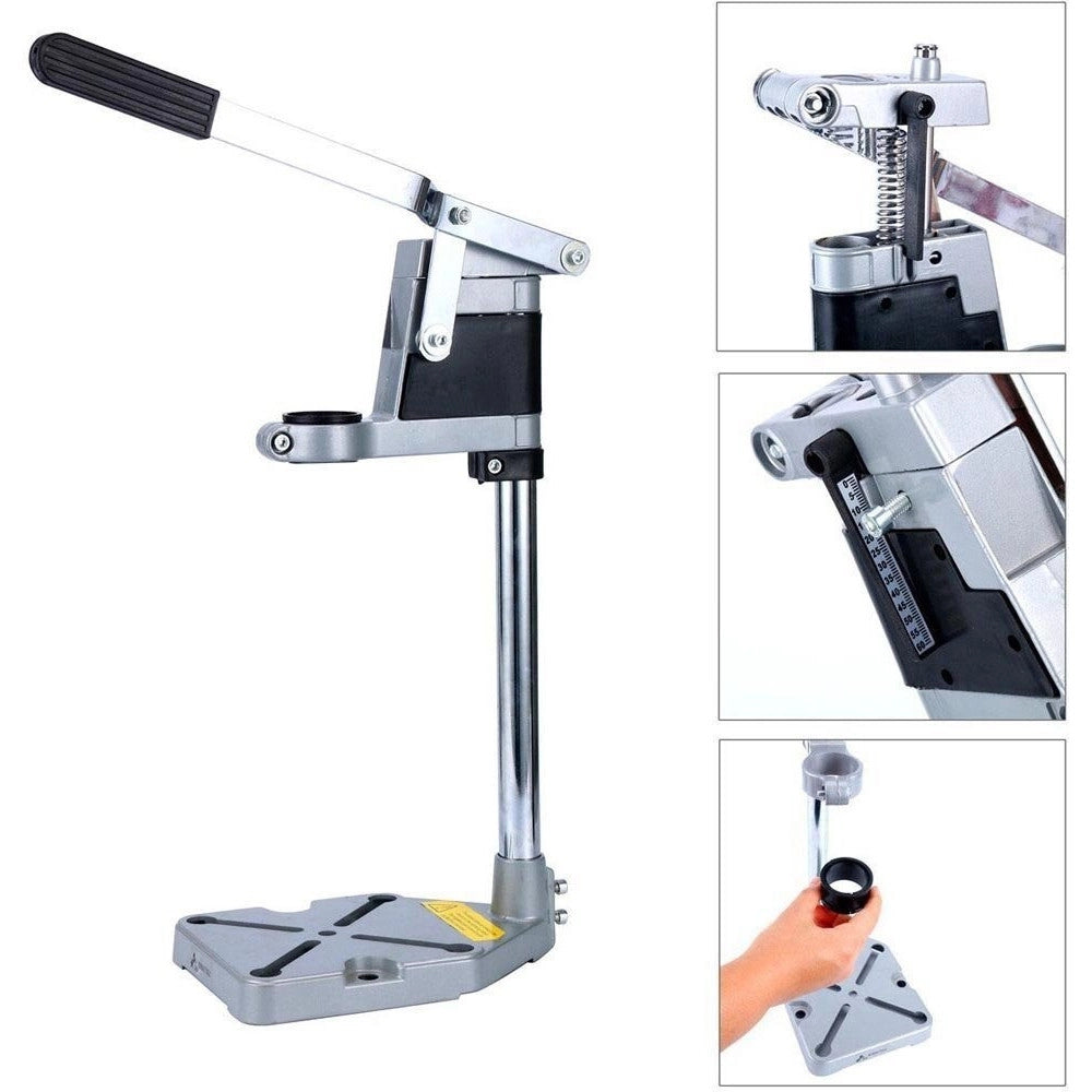 Trade Shop - Supporto A Colonna Per Trapano Officina Professionale Regolabile Acciaio 43 Mm -