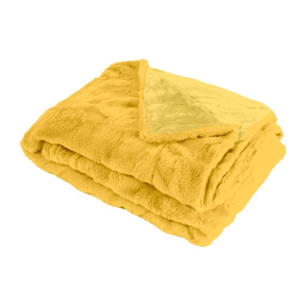 Coperta a quadri gialla 130x170cm MINNOR