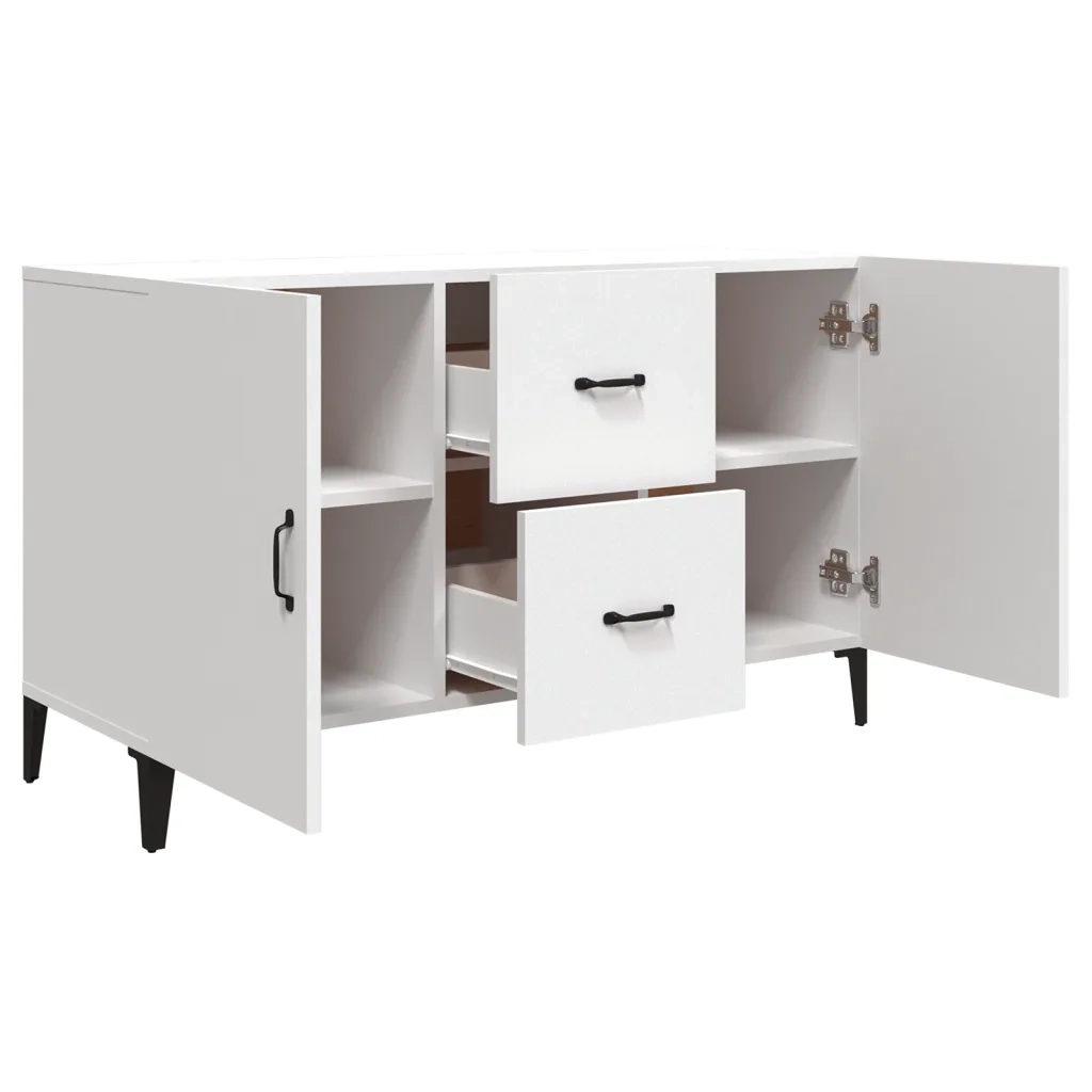 Credenza | Madia | Buffet da pranzo | Armadio da pranzo Bianca 100x36x60 cm in Legno Multistrato
