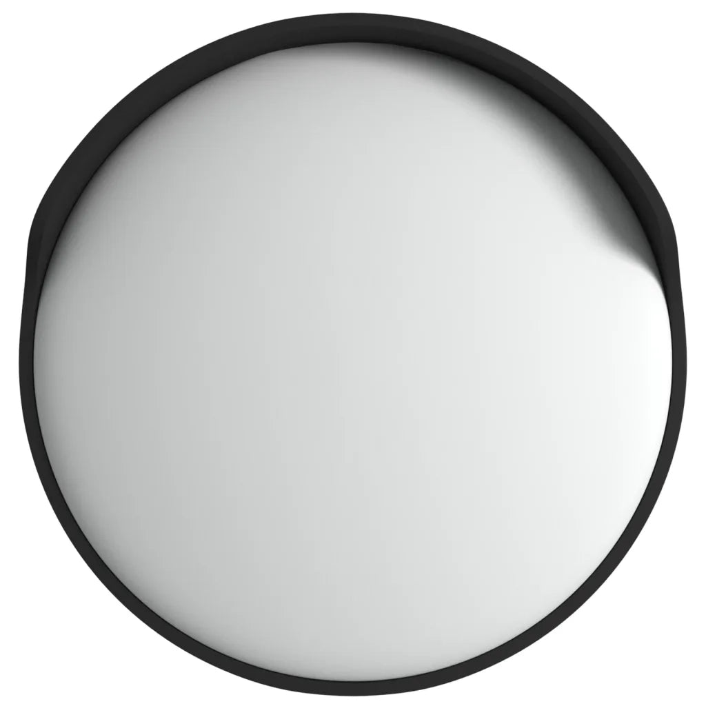 Specchio stradale convesso per esterni nero Ø45 cm in policarbonato 153079