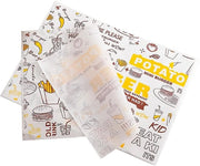 Papier per Bakken - Sicuro per il Cibo - 500 Fogli - 36 x 26 cm - Senza Grassi e Impermeabile - Adatto per Tortelli e Pane - Ideale per Snack