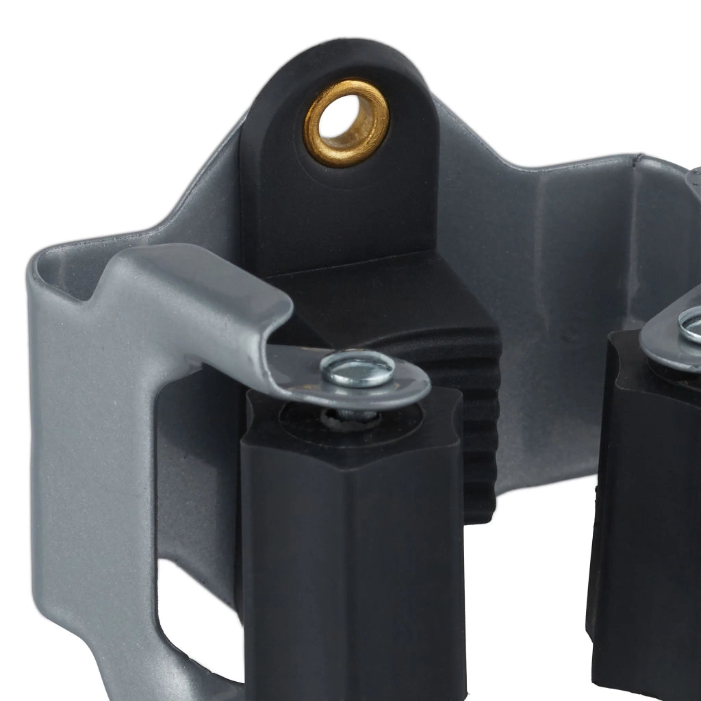 Set di 10 supporti da parete per attrezzi supporti pratici garage 5 x 5,5 x 4 cm in ferro nero 13_0007487