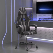 vidaXL Sedia da Gaming Nera e Grigia in Similpelle