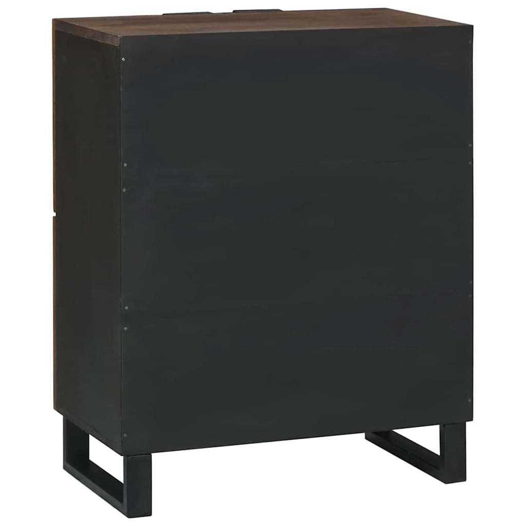 Credenza funzionale rettangolare contenitore 60 x 33 x 75 cm soggiorno in stile rustico in legno marrone 02_0057787