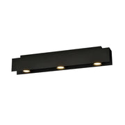 Plafoniera Moderna 3 Luci Cassiopea In Acciaio Nero